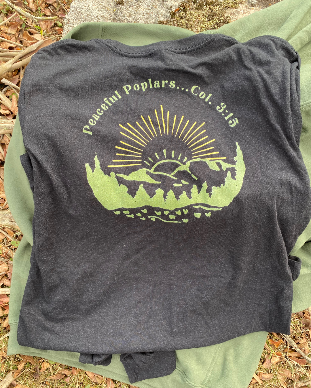 Peaceful Poplars Col. 3:15 Long Sleeve Tee